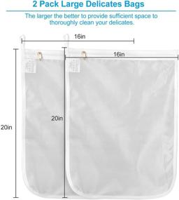 img 3 attached to 👙 GOGOODA Delicates Laundry Bags – Fine Mesh Wash Bag for Lingerie, Underwear, Bra, Silk, Socks – with Convenient Hanging Loop