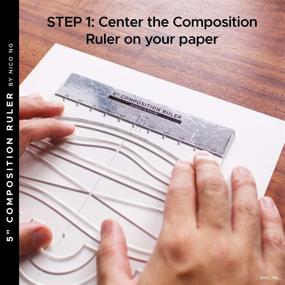 img 3 attached to 📏 Rue High 5-inch Composition Ruler: Clear Acrylic Stencil Layout Composer for Drawing and Shape Combination