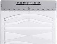 📏 rue high 5-inch composition ruler: clear acrylic stencil layout composer for drawing and shape combination logo