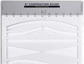 img 4 attached to 📏 Rue High 5-inch Composition Ruler: Clear Acrylic Stencil Layout Composer for Drawing and Shape Combination