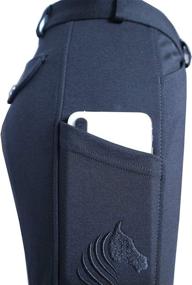 img 3 attached to 👖 Enhance Your Riding Comfort with HR Farm Ladies Side Pocket Full Seat Silicone Women Riding Breeches