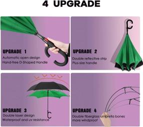 img 2 attached to ☂️ Inverted Windproof Umbrella by Siepasa - Umbrellas with Stick Handle for Superior Protection