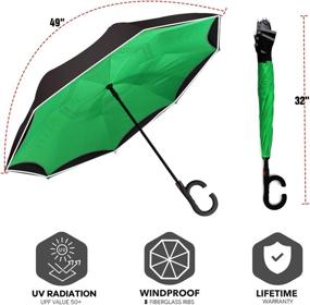 img 3 attached to ☂️ Inverted Windproof Umbrella by Siepasa - Umbrellas with Stick Handle for Superior Protection
