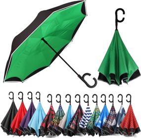 img 4 attached to ☂️ Inverted Windproof Umbrella by Siepasa - Umbrellas with Stick Handle for Superior Protection