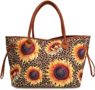 🐆 stylish leopard print oversize capacity weekend bag for women's handbags & wallets logo