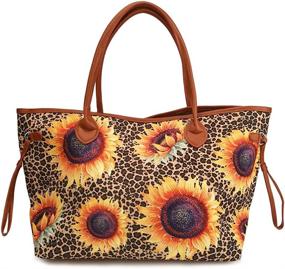 img 4 attached to 🐆 Stylish Leopard Print Oversize Capacity Weekend Bag for Women's Handbags & Wallets