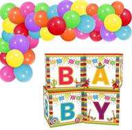 🎈 colorful mexican-themed baby shower balloon boxes for a festive fiesta - 4pcs set логотип