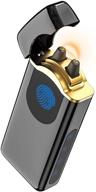 🔥 usb rechargeable plasma electric cool lighter - big arc lighter with magical 'flame' (black) logo