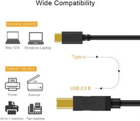 img 1 attached to 2M Черный USB C Кабель для принтера | КабельCreation USB C к B Кабелю для принтера | USB C к Кабелю для принтера и сканера | MIDI Кабель для Yamaha Casio Цифрового пианино, MIDI Контроллера и DJ Контроллера