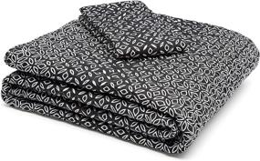 img 3 attached to 🛏️ Black Bohemian Twin Quilt Set - Pre-Washed Reversible Microfiber - 2-Piece - Amazon Basics