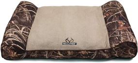 img 3 attached to 🛋️ Realtree Edge Camo Sofa Lounger Dog Bed – Bolstered Ends & Accent Piping