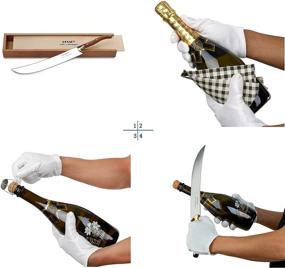 img 1 attached to 🍾 Resafy Champagne Saber: Exquisite Brown Wood Box Champagne Knife for Elegant Champagne Sword Opening and Unveiling