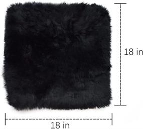 img 1 attached to 🐑 Luxurious Gracefur Natural Sheepskin Car Seat Cushion Cover - Winter Warmth with Long Wool - Universal Fit for Car, Office Chair, and Armchair - 1 Piece (Black)