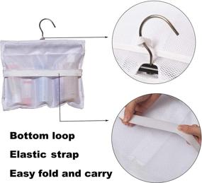 img 2 attached to 🚿 MISSLO 5-Pocket Roll-Up Shower Caddy Organizer for Camper, RV, Gym, Cruise, Cabin, College Dorm Shower - Compact Bathroom Accessories Storage Solution