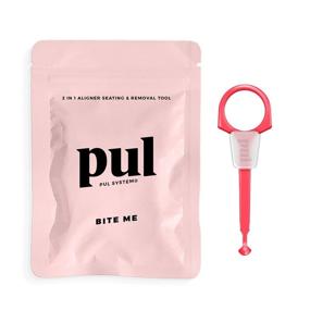 img 4 attached to 🦷 PUL 2-in-1 Clear Aligner Chewies and Removal Tool Combo: Ideal for Invisalign Braces and Trays (1 Pack, Pink)