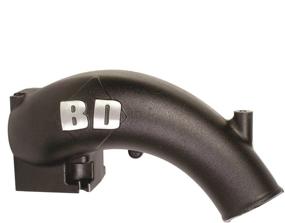 img 1 attached to 🚀 Boost Your Engine's Power with BD Diesel Performance X-Flow Power Intake Elbow - Black Powder Coated (Product Code: 1041550)