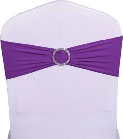 img 3 attached to 💜 Elastic Spandex Purple Wedding Decoration by SINSSOWL