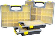 📦 set of 4 stalwart 75-mj4645102 parts and crafts portable storage organizer box in yellow/black logo