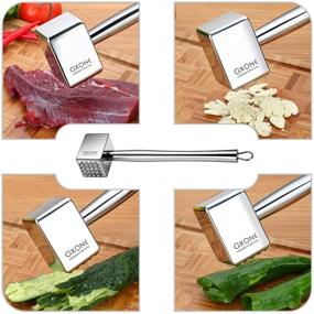 img 1 attached to 🥩 Heavy-Duty Meat Tenderizer: 304 Stainless Steel Mallet for Perfectly Tender Meat (1.65lb)