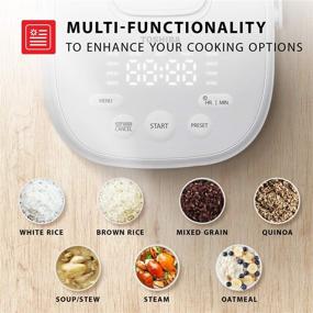 img 2 attached to Toshiba Low Carb Digital Programmable Multi-functional Rice Cooker, Slow Cooker, Steamer & Warmer, 5.5 Cups Uncooked with Fuzzy Logic, One-Touch Cooking, 24 Hour Delay Timer, Auto Keep Warm Feature - White