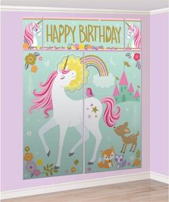 img 2 attached to 🦄 Amscan Magical Unicorn Scene Setter: Transform Your Party with Photo Booth Props & Multicolor Decorations!