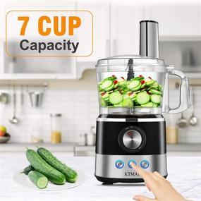 img 3 attached to 🥦 7 Cup Food Processor Vegetable Chopper - Chop, Puree, Mix, Shred, Slice - 2 Speeds + Pulse - 650W - Safety Interlock Design