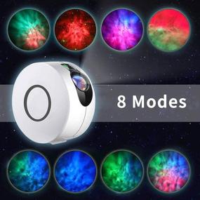 img 2 attached to 🌟 Stunning White Star Projector with Multi-Color Moving Laser LED Nebula for Room Decor, Home Theater, Birthdays, Parties, and Weddings