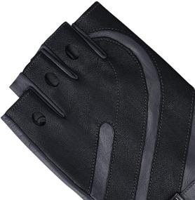 img 1 attached to 🧤 Fioretto Men's Fingerless Goatskin Driving Leather Gloves: Ultimate Accessory for Style and Function