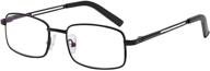 👓 occi chiari metal reading glasses: blue light filtering men's readers (1.0-4.0 strengths) logo