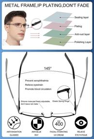 img 1 attached to 👓 OCCI CHIARI Metal Reading Glasses: Blue Light Filtering Men's Readers (1.0-4.0 Strengths)