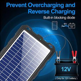 img 2 attached to 🔋 POWOXI Solar Battery Charger 12V 10W Panel Kit for Car, Boat, RV, Trailer, Motorcycle, Marine, Automotive, Powersports, Snowmobile+