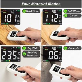 img 2 attached to 📊 Enhanced SAM-PRO Dual Moisture Meter 2.0: Advanced LCD Color Display & Flashlight - Accurate Moisture & Temperature Readings in Wood, Concrete, Drywall, Carpet, & Building Materials