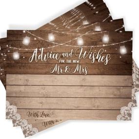 img 1 attached to 💌 Unique Guest Book Alternative: 50 Rustic Wedding Advice Cards and Well Wishes for The Bride and Groom - Perfect for Bridal Showers and Fun Wedding Games