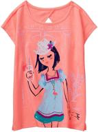 gymboree triangle print little sleeve girls' tops, tees & blouses logo