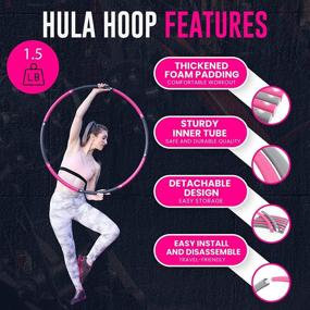 img 3 attached to AUREOLA Adult Weight Loss Hula Hoops, Fitness Holahoops, Exercise Hoola Hoop for Weight Loss, Weighted Hoola Hoop for Adults, Tik Tok-Style Hula Hoop