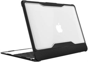 img 4 attached to 🖥️ VORCSBINE MacBook Air 13 inch Case 2021/2020/2019/2018 Release A2337(M1) A2179 A1932, Black Hard Shell Cover for MacBook Air 13" with Touch ID