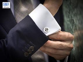 img 1 attached to 🦁 Stylish Safari Cuff Daddy Cufflinks: Perfectly Painted Men's Accessories for a Striking Presentation