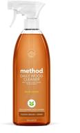 🌿 method daily wood cleaner - plant-based formula for shelves, tables, and wooden surfaces - removes dust & grime - almond scent - 828 ml spray bottles - 1 pack - varying packaging logo