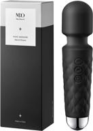 🌊 premium waterproof wand massager - 8 speeds, 20 vibration modes, usb rechargeable, handheld, cordless, muscle stress relief, full body relaxation - black логотип