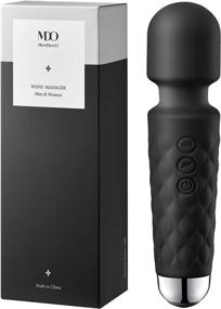 img 4 attached to 🌊 Premium Waterproof Wand Massager - 8 Speeds, 20 Vibration Modes, USB Rechargeable, Handheld, Cordless, Muscle Stress Relief, Full Body Relaxation - Black