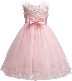 img 4 attached to 👗 Acecharming Baby Girls Dress: Elegant Flower Bridesmaid Lace Wedding Party Ball Gown for Girls 1-10 Years