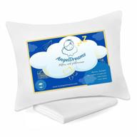 👼 angel dreams toddler pillow with pillowcase - small kids pillow for sleep - travel pillow for toddlers - baby's pillow - infant mini pillow with cover logo