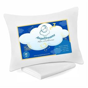 img 4 attached to 👼 Angel Dreams Toddler Pillow with Pillowcase - Small Kids Pillow for Sleep - Travel Pillow for Toddlers - Baby's Pillow - Infant Mini Pillow with Cover
