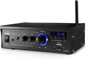 img 4 attached to 🔊 Wireless Mini Stereo Power Amplifier - 2x120W Dual Channel Sound Audio Receiver Entertainment w/Remote Control, for Amplified Speakers, CD DVD, MP3, Home Theater via 3.5mm RCA Input, Studio Use - Pyle PCAU48BT.5