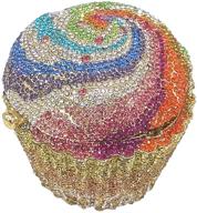 cupcake crystal evening minaudiere clutches women's handbags & wallets logo