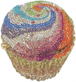 img 4 attached to Cupcake Crystal Evening Minaudiere Clutches Women's Handbags & Wallets