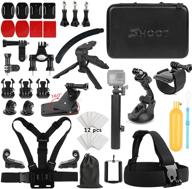 📸 shoot must-have accessories kit with monopod for osmo action camera gopro hero 9 8 hero7 black silver white/6/5/4/3+/3/5 session/hero (2018)/fusion campark akaso dbpower crosstour camera - ultimate seo-optimized bundle logo
