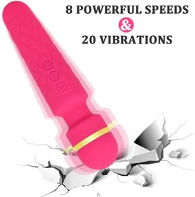 img 3 attached to 💆 Rechargeable Handheld Wand Massager - Cordless Waterproof Electric Massage Stick with Multiple Speeds for Body Therapy, Muscle Recovery, Stress Relief in Pink