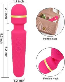 img 1 attached to 💆 Rechargeable Handheld Wand Massager - Cordless Waterproof Electric Massage Stick with Multiple Speeds for Body Therapy, Muscle Recovery, Stress Relief in Pink