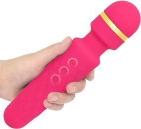 img 4 attached to 💆 Rechargeable Handheld Wand Massager - Cordless Waterproof Electric Massage Stick with Multiple Speeds for Body Therapy, Muscle Recovery, Stress Relief in Pink